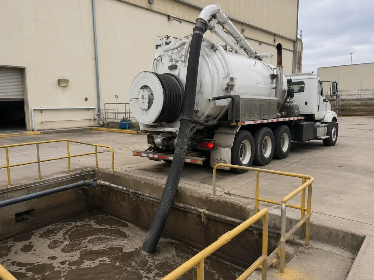 Operador de DesazolvesPuebla trabajando con camión Vactor en Puebla